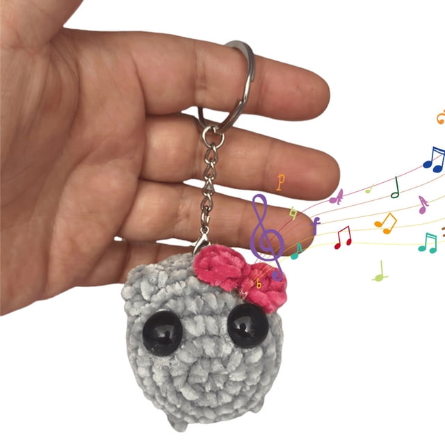 Llavero de Peluche Hámster Triste Cgtredaw con Música y Lazo