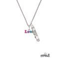 thumbnail image 2 of Delight Jewelry Rainbow Colored ''Love'' Silvertone Best Friends Forever Bar Charm Necklace, 23", 2 of 4