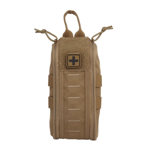 Bolsa Molle Bolsa EDC de nailon para botiquín de primeros auxilios, bolsa de herramientas de caza para escalada (marrón)