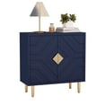 thumbnail image 2 of HLR Modern Accent Storage Cabinet with 2 Doors, Kitchen Buffet Sideboard for Dining Room, Blue, 2 of 8