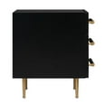 thumbnail image 3 of Table de Nuit en Bois d'Acacia Noir Trident, 3 of 8