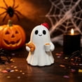 thumbnail image 5 of Halloween White Ghost Figurine,Cute Halloween Decorations Statue for Home Desk Living Room Bedroom Office and Holiday Party Desktop Ornament, 5 of 7