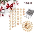 thumbnail image 4 of 120 piezas / paquete de rebanadas de natural, de sin terminar, rebanadas de rústicas para manualidades DIY, decoraciones de Ronda + Corazón BLESIY piezas colgantes, 4 of 8