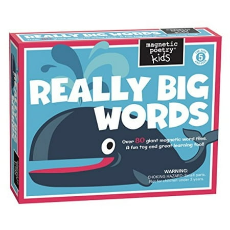 Magnetic Letters For The Fridge Magnetic Poetry - Kids Really Big Words Kit - Ages 5 and Up - Words for Refrigerator - Write Poems and Letters on the Fridge - Made in the USA ()