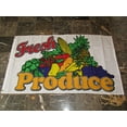 thumbnail image 2 of 3X5 Fresh Produce Flag 3x5 Fresh Produce Banner Sign Farmer's Market Here 100D, 2 of 5