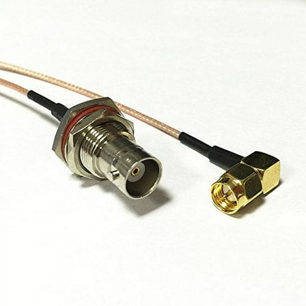 BNC female to SMA male RA angle RF cable RG178 15cm 6" for Yaesu VX-3R VX-6R Good Quality Fast USA Shipping