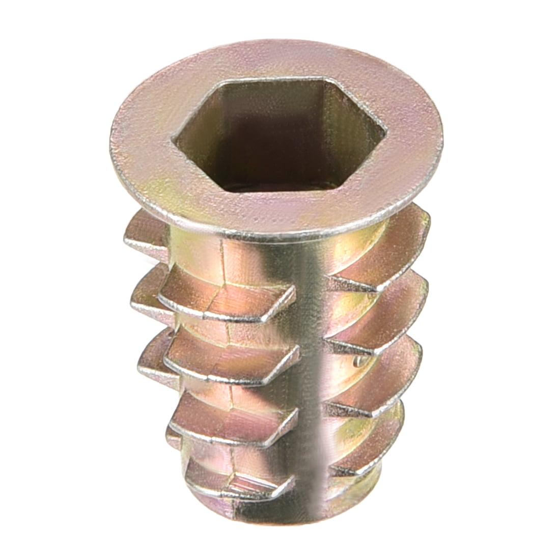 20 Inserts Filetés M6 X 13mm – Écrous à Visser Pour Meubles En Bois, Uxcell, Bronze