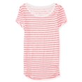 thumbnail image 2 of Camiseta básica Aeropostale de rayas jaspeadas para mujer blanca pequeña, 2 of 2