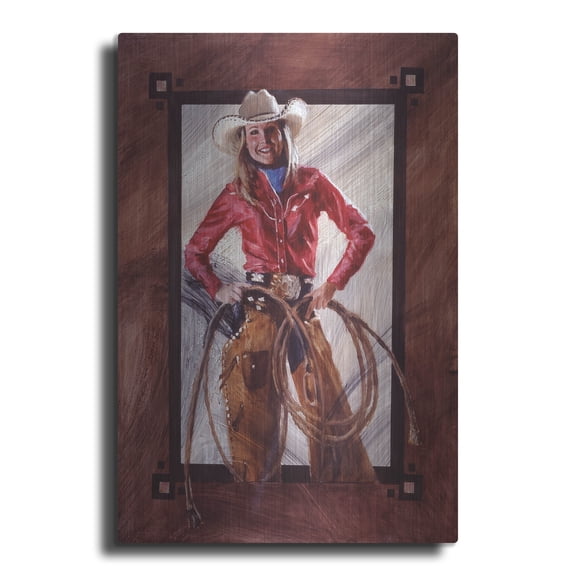 Luxe Metal Art 'Bustin' Out' by J. E. Knauf, Metal Wall Art, 12"x16"