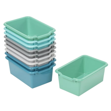 ECR4Kids Scoop Front Multipurpose Storage Bins  Cubby Compatible  10-Piece - Contemporary