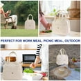 thumbnail image 2 of Mziart Cute Lunch Bag for Women, Insulated Lunch Box Tote Bag Reusable PU Leather Bento Cooler Bag for Work Office Picnic Travel (Beige), 2 of 7
