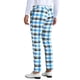 thumbnail image 3 of INSPIRE CHIC Pantalones de vestir de cuadros clásicos para hombres, con frente plano, para oficina y prom, 28 Azul claro, 3 of 5