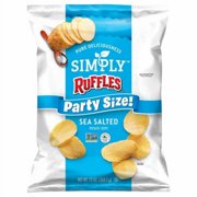 2X-Simply Ruffles Party Size Sea Salted Potato Chips - 13 oz