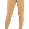 thumbnail image 4 of G-Style USA Women's High Waist Ripped Skinny Pants RJH370 - Wheat - 2X-Large, 4 of 5
