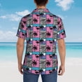 thumbnail image 6 of Haiem Hawaii Palms Printed Hawaiian Shirt for Men - Men’s Casual Beach Summer Shirts - Stretch Fabric with Modern Fit-Small, 6 of 9