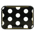 thumbnail image 6 of 16 oz Rectangle Black and Gold Aluminum Take Out Container - Polka Dot Paper Lid - 7 1/4" x 5 1/4" x 2" - 50 count box, 6 of 10