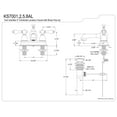 thumbnail image 3 of Kingston Brass KS7008AL 4 in. Centerset Bathroom Faucet, Brushed Nickel, 3 of 3