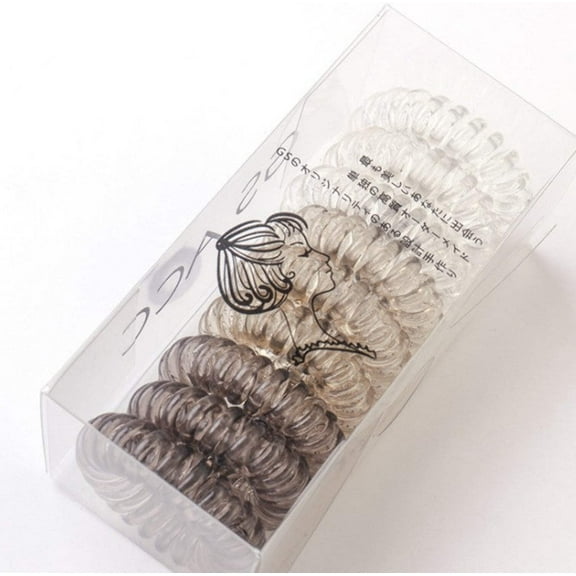 Spiral Hair Ties / Phone Cord Hair Ties / Hair Coils - 9 PC SET