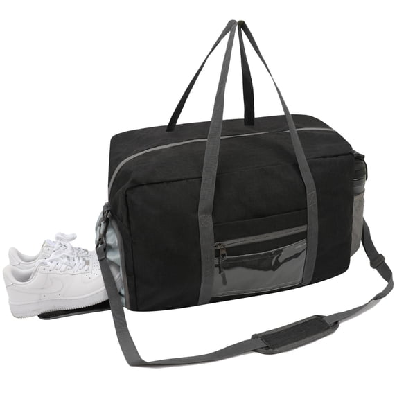 TBWYF 40L Travel Duffle Bag,18" Gym Bag Lightweight Sport Bag for Men Women Black