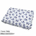 thumbnail image 5 of Japanese Floor Pillow Lounger Cover, Underwater Creature as Love Couples on Waves Japanese Unique Repeated Print, Nap Mat Printed Fabric Case for 5 Pillows, 88" x 36", Dark Blue, by Ambesonne, 5 of 5