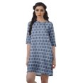 thumbnail image 1 of Moomaya Robes Courtes d'Été pour Femmes Imprimées Coupe Droite en Georgette Mousse Robe Évasée, 1 of 4
