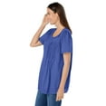 thumbnail image 4 of Woman Within Women's Plus Size Lace-Trim Pintucked Tunic Tunic, 4 of 6