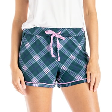 Hello Mello Daydream Soft Pajama Lounge Shorts Bottoms, No Plaid Days Small/Medium (Women's)