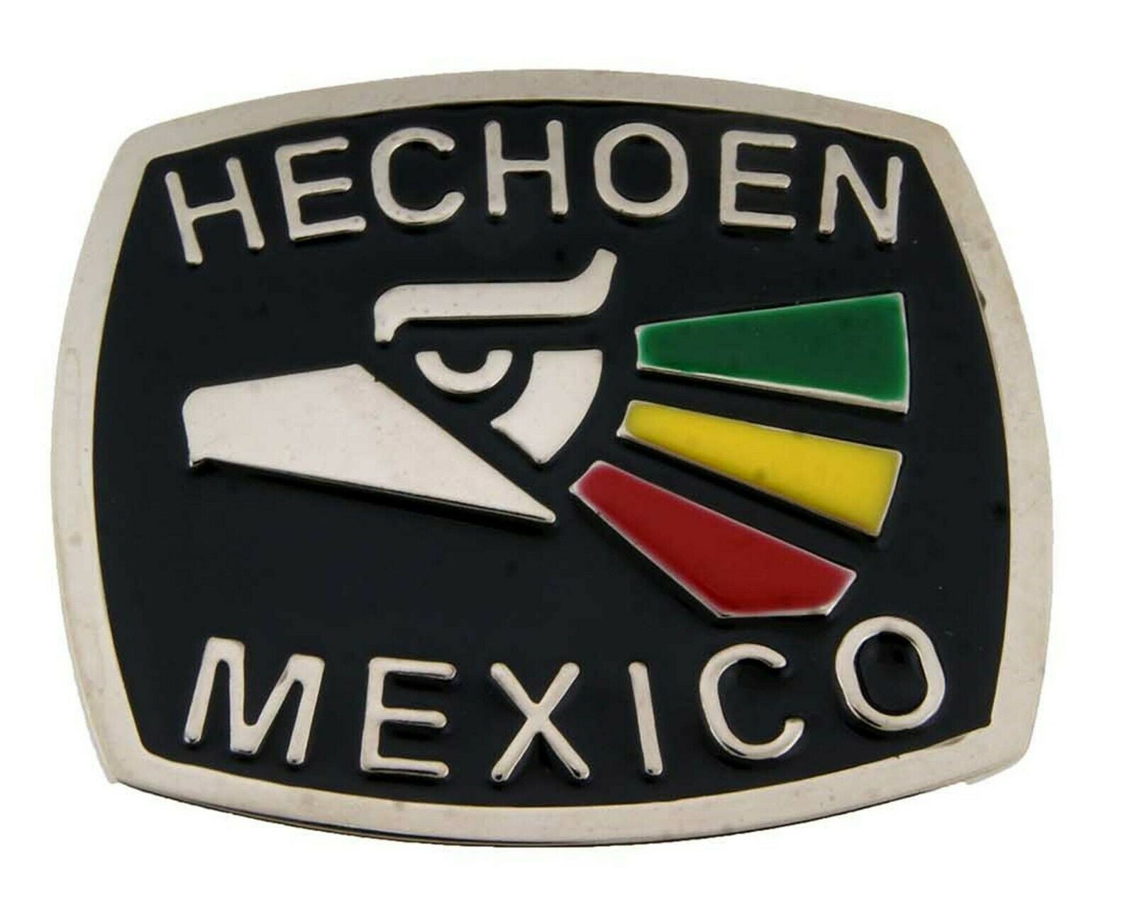 Mexico Coat of Arms Flag Western Rodeo Cowboy Mexican Vintage style belt buckle 