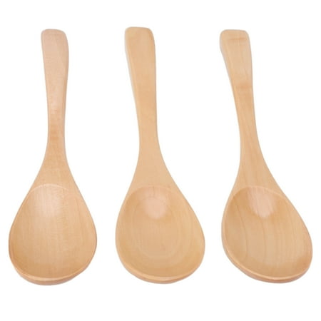 

Wooden Spoon Simple Style Soup Ladle Durable 3Pcs For Boiling