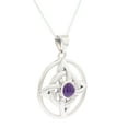 thumbnail image 2 of Jewelry Trends Sterling Silver with Purple Amethyst Quaternary Knot Pendant on 18 Inch Chain Necklace, 2 of 6