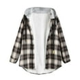 thumbnail image 2 of DailyTrove Women's Plaid Hooded Shirt Jacket (Multi-Color Options), Casual Outerwear for Fall/Winter Casual Outings & Errands for women, 2 of 5