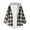 Black, variant on LEAVINGSUO Hooded Sweaters for Women,Women's Casual Long Sleeve Plaid Buttoned Curved Hem Hooded Warm Coat Jacket