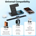 thumbnail image 2 of Cshidworld Estación de Carga 3 en 1 para Múltiples Dispositivos de Apple, Cargador Inalámbrico Plegable de 18W para iPhone 17 16 15 14 13 Pro Max Plus, Apple Watch Series, Airpods, 2 of 7