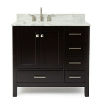 Ariel A037slcw2rvo Cambridge 37" Free Standing Single Basin Vanity Set - Brown