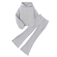 thumbnail image 3 of Mnyotv Girls Sweaters Set Long Sleeve Hoodies Knit Pants Thermal Fall Winter Outfits for Toddler Girl Size 10-11 Years, 3 of 7