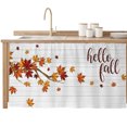 thumbnail image 2 of Maple Leaves Fall Cabinet Curtain 28"Wx51"L,Dustproof Storage Cabinet Curtain with Self Adhesive Tape,Thanksgiving Botanical Branches Wooden Tall Pantry Cover Drape for Kitchen,Utility Closet, 2 of 9