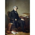thumbnail image 3 of Thomas Couture 14x18 Black Modern Framed Museum Art Print Titled - Portrait of Jules Michelet (1798-1874), Historian (1865), 3 of 5