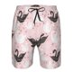 thumbnail image 3 of Balery Swan And Flowers2 Traje de Baño Estilo Hawaiano para Hombre, Shorts de Secado Rápido con Bolsillos-Small, 3 of 6