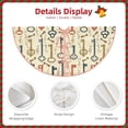thumbnail image 3 of Daiia Vintage Keys1 Drawing Merry Christmas Tree Skirt , Xmas Large Lace-up Tree Skirt, Santa Snowflakes Rustic Home Decorations New Year Party Farmhouse Decor-30", 3 of 6