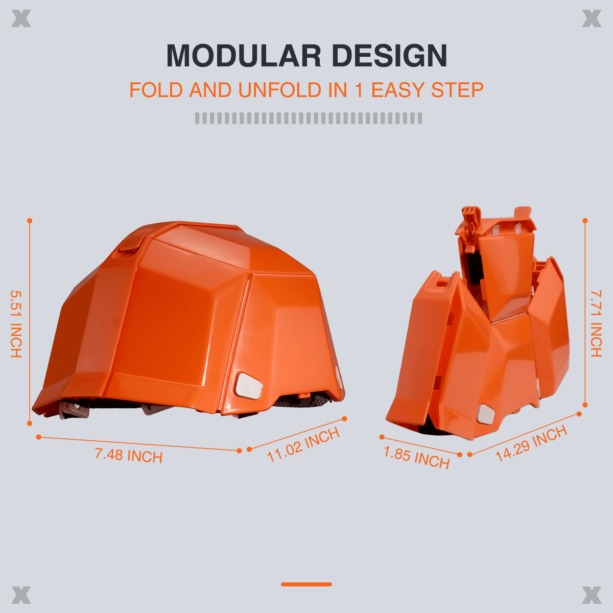 Foldable Safety Hardhat Helmet Outdoors Collapsible Helmet Perfect Construction Hard Hats Safety Cap One Size for Offices Earthquake Public Facilities of Disaster (Orange)