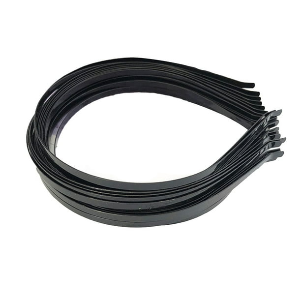 Minnieouse 10 piezas ajuste de diadema DIY aro para el cabello haciendo hallazgos 5mm de ancho negro señora herramienta de estilismo mujeres niñas Accesorio para el cabello Minnieouse AP009976-00