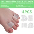 thumbnail image 2 of Toe Separators, Toe Spacer For Bunion Corrector-overlapping Toes And Drift Pain Pads-diabetic Feet - Big Toes Spacersprotector 2 Pairs Clear, 2 of 5