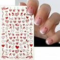 thumbnail image 7 of lanema Valentines Day Nail Sticker Love Heart Nail Decals Valentine’s Day Nail Supplies, 7 of 7