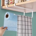 thumbnail image 2 of Youkk Carbon Steel Roll Paper Holder Portable Hanging Solid Color Replacement Toilet Cupboard Tissues Rack Hanger Shelf Black, 2 of 6