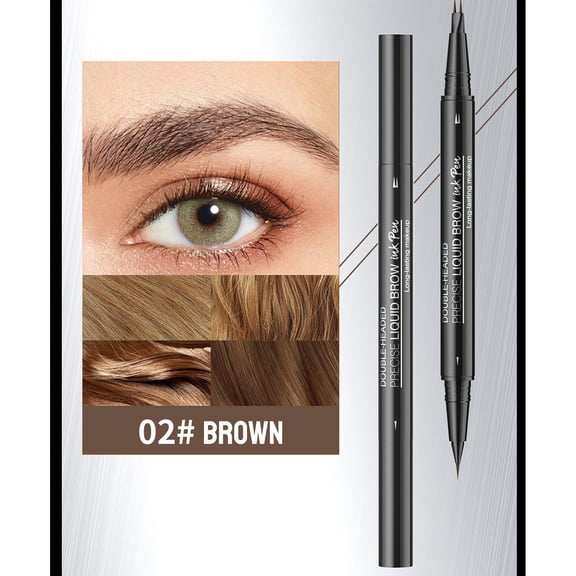 Micro Brow Pencil, Eyebrow Pen, Precise Eye Brow Makeup Pen, Natural And Glossy Eyebrow Double Ended Eyebrow Pencil Waterproof Sweat Proof And Non Smudging Double Ended Eyebrow Pencil 18g