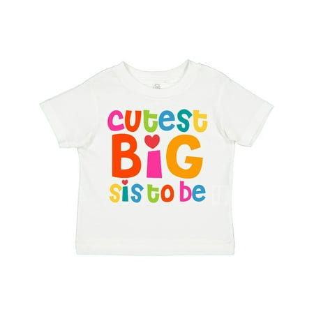 

Inktastic Cutest Big Sis to Be Gift Toddler Toddler Girl T-Shirt