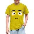 thumbnail image 2 of Hauts à Manches Courtes Mignons pour Femmes, T-Shirt Décontracté à Imprimé Couleur Unie, 1 Pce, 2 of 8