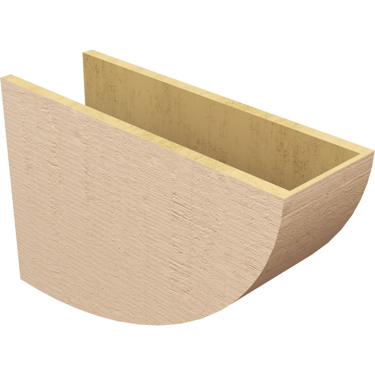 9"W x 27"D x 18"H Classic Durham Rough Cedar Woodgrain TimberThane Corbel, Primed Tan