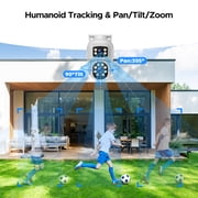 TOGUARD SC52 Wired Security Camera System Outdoor with 500G Hard Drive 4K 8CH CCTV NVR 4Pcs 1080P Dual Lens PTZ POE Dome Surveillance Cameras HDMI Connector