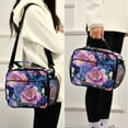 thumbnail image 5 of FORMRS Student Insulated Lunch Bag with Shoulder Strap Reusable Cooler Box for School, Colorful Art Flowers, 5 of 9